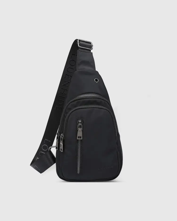 Louenhide Boyd Nylon Sling Bag Black