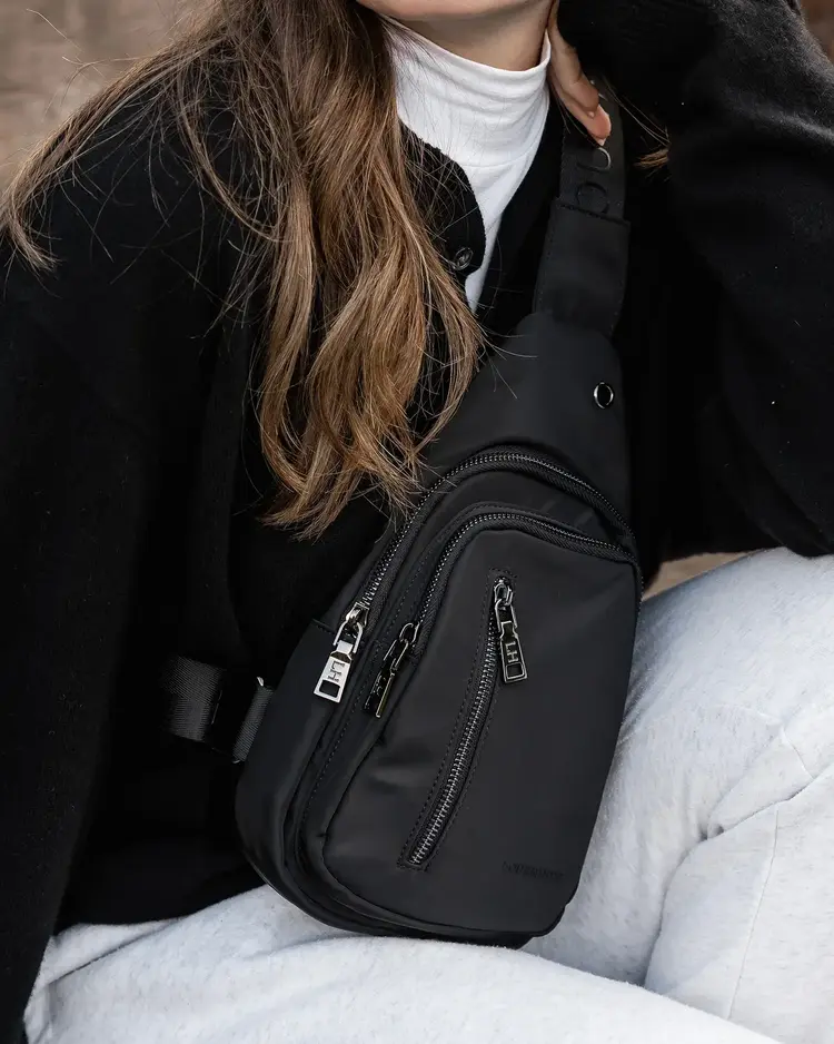 Louenhide Boyd Nylon Sling Bag Black