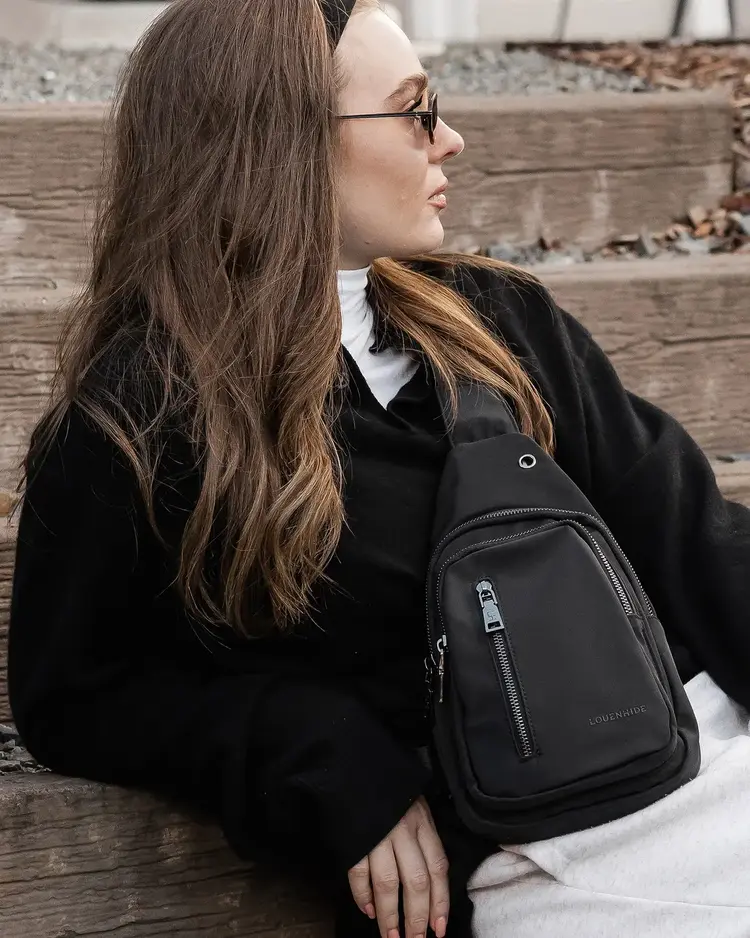 Louenhide Boyd Nylon Sling Bag Black