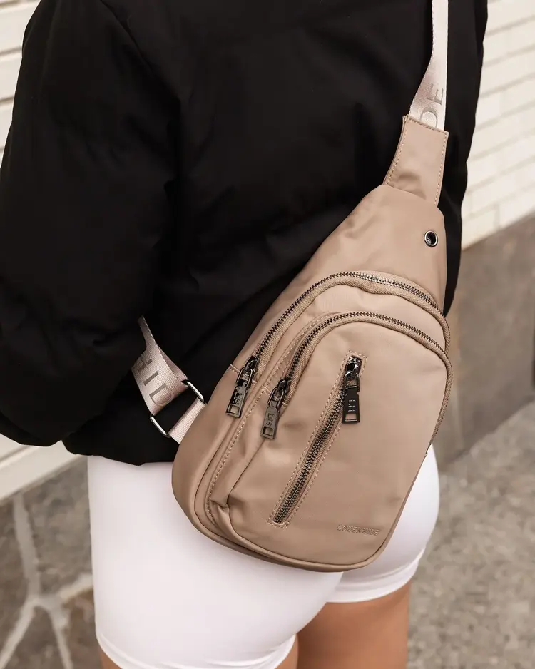 Louenhide Boyd Nylon Sling Bag Mocha