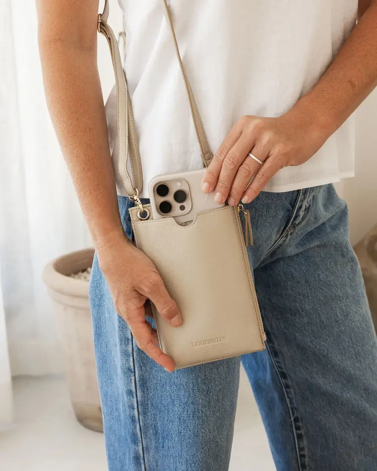 Louenhide Suki RFID Phone Bag Almond