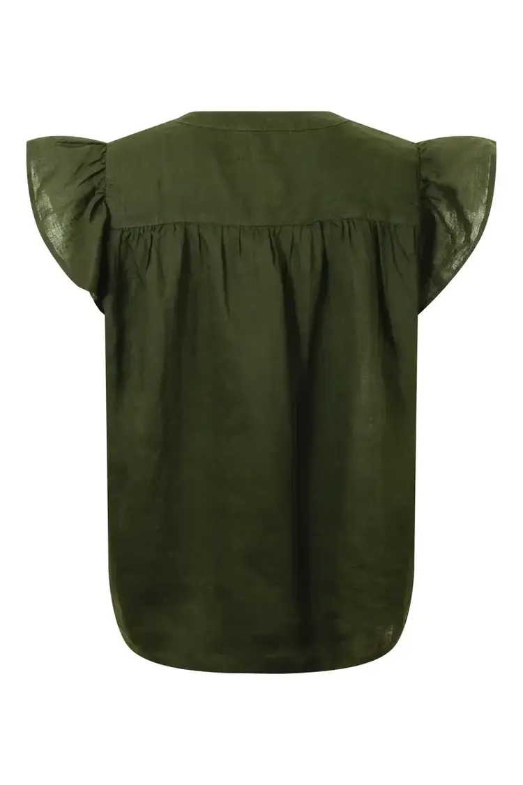 Velvet Janey Woven Linen Top Tootsie