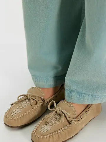 Free People Misty Suede Moccasins Sunstone Sand Suede