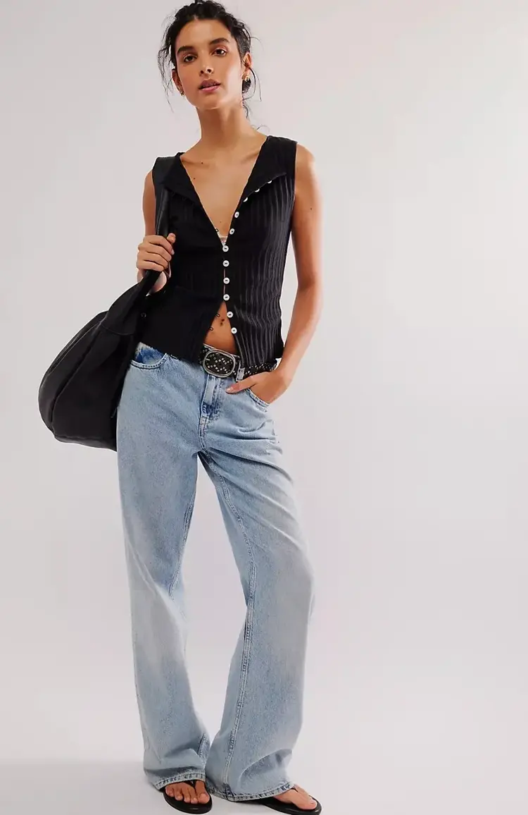 Free People Tilly Vest Black