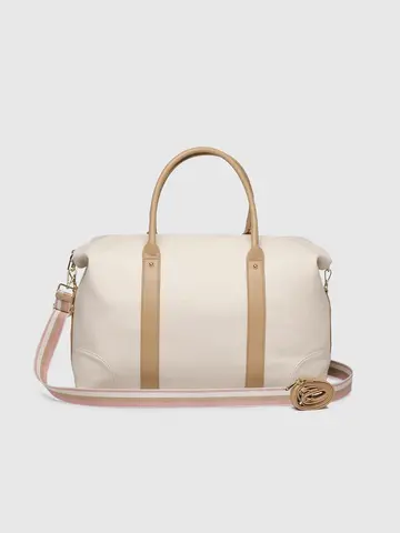 Louenhide Alexis Stripe Weekender Travel Bag Vanilla