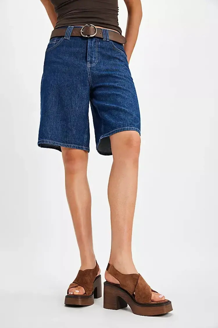 Free People Cora Platform Clogs Cognac Suede