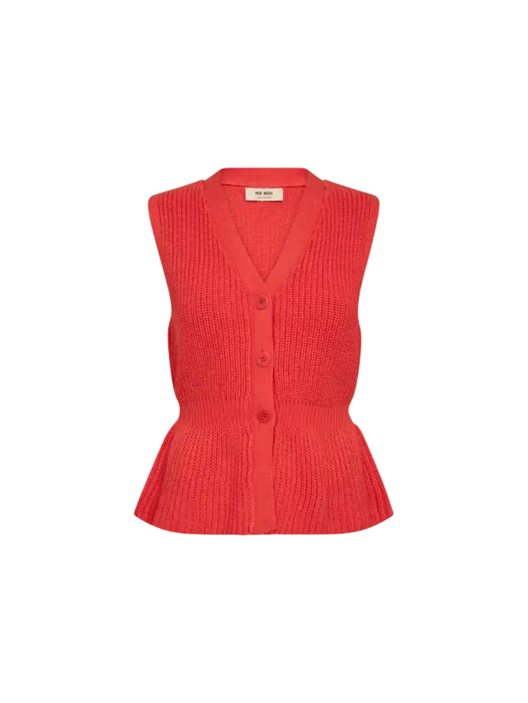 Mos Mosh Herbi Knit Vest Spicy Orange