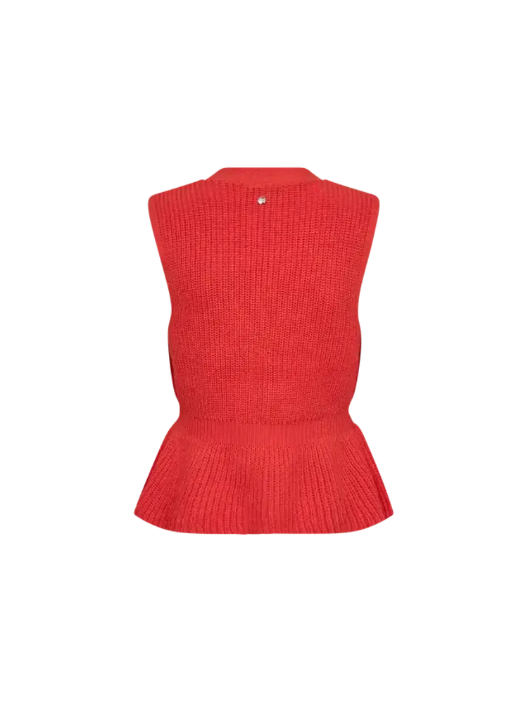 Mos Mosh Herbi Knit Vest Spicy Orange