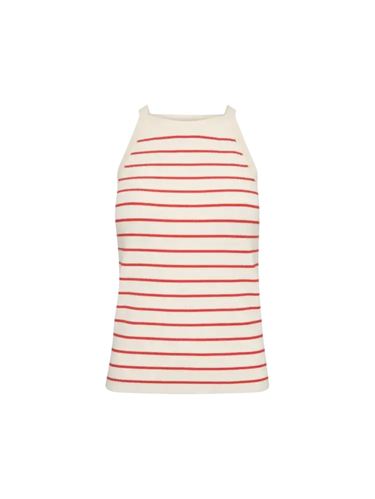 Mos Mosh Imanja Caliz Stripe Knit Top Spicy Orange