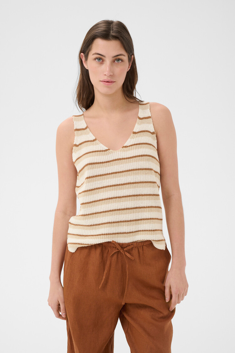 Part Two Rebecca Tank French Oak Stripe
