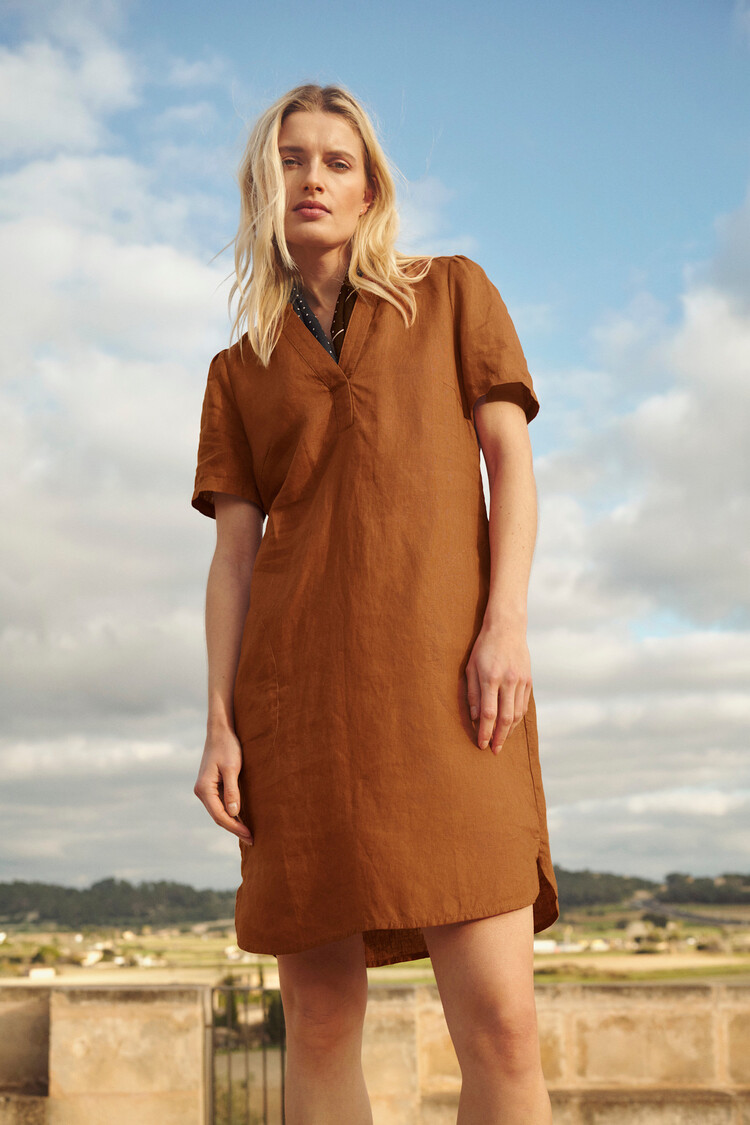 Part Two Aminase Linen Dress Argan Oil