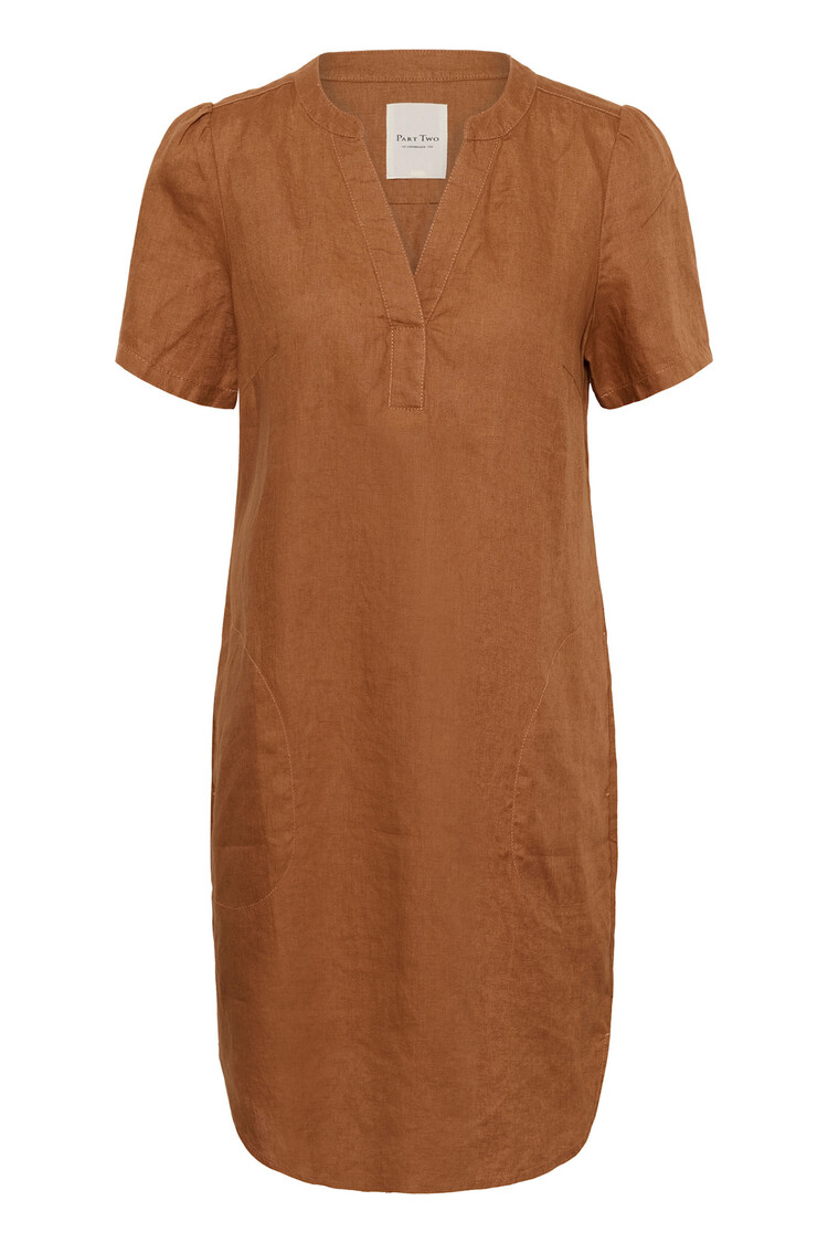 Part Two Aminase Linen Dress Argan Oil
