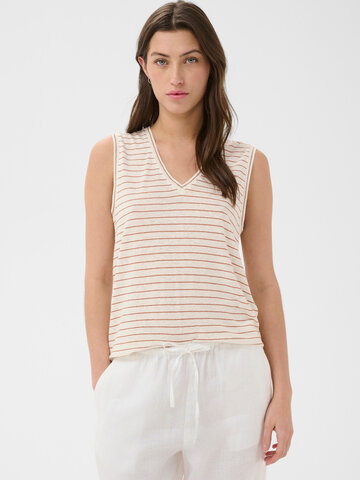 Part Two Brianie Top Brown Stripe