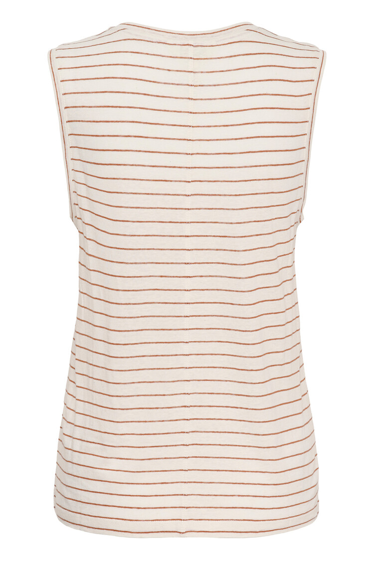 Part Two Brianie Top Brown Stripe