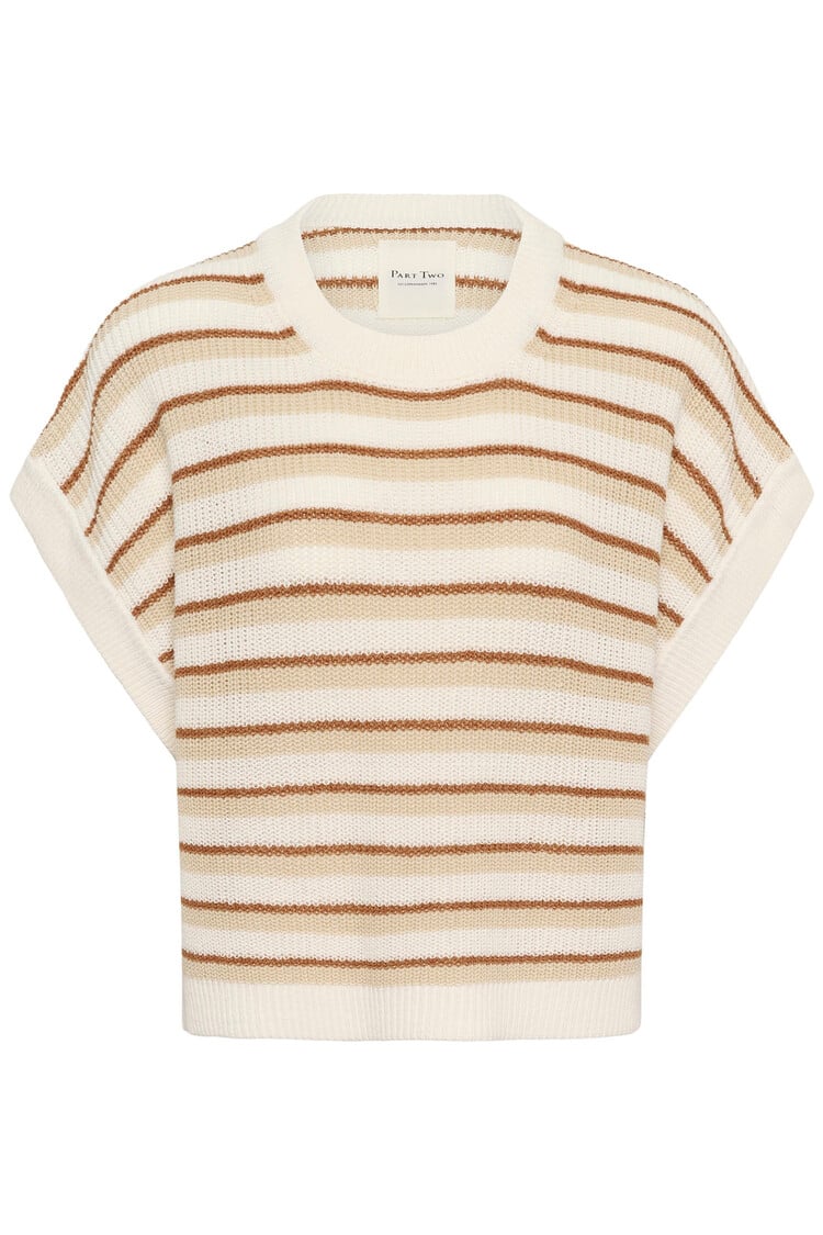 Part Two Belisia Pullover French Oak Strip
