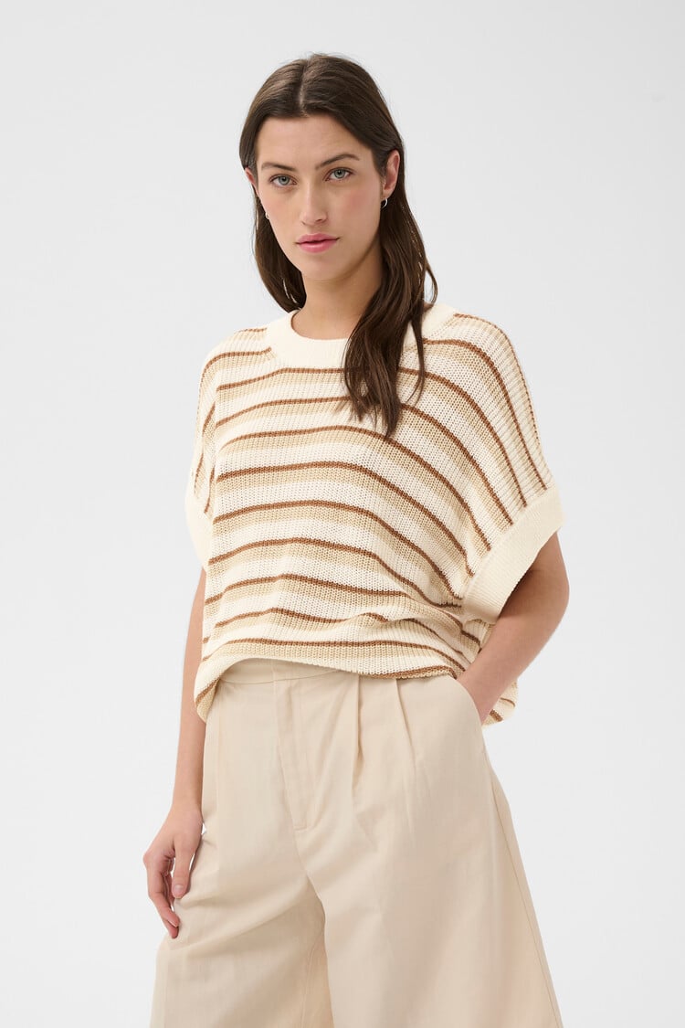 Part Two Belisia Pullover French Oak Strip