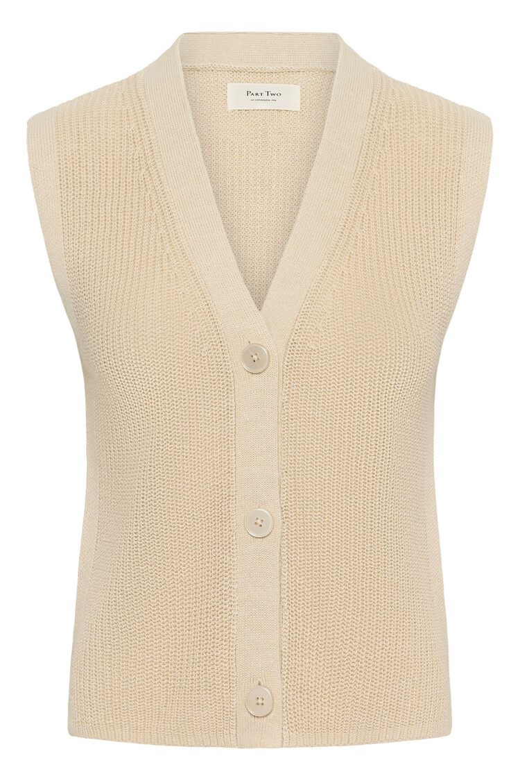 Part Two Batilda Waistcoat French Oak