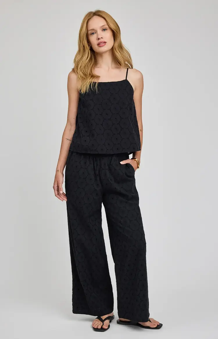 Gentle Fawn Elsie Eyelet Tank Black