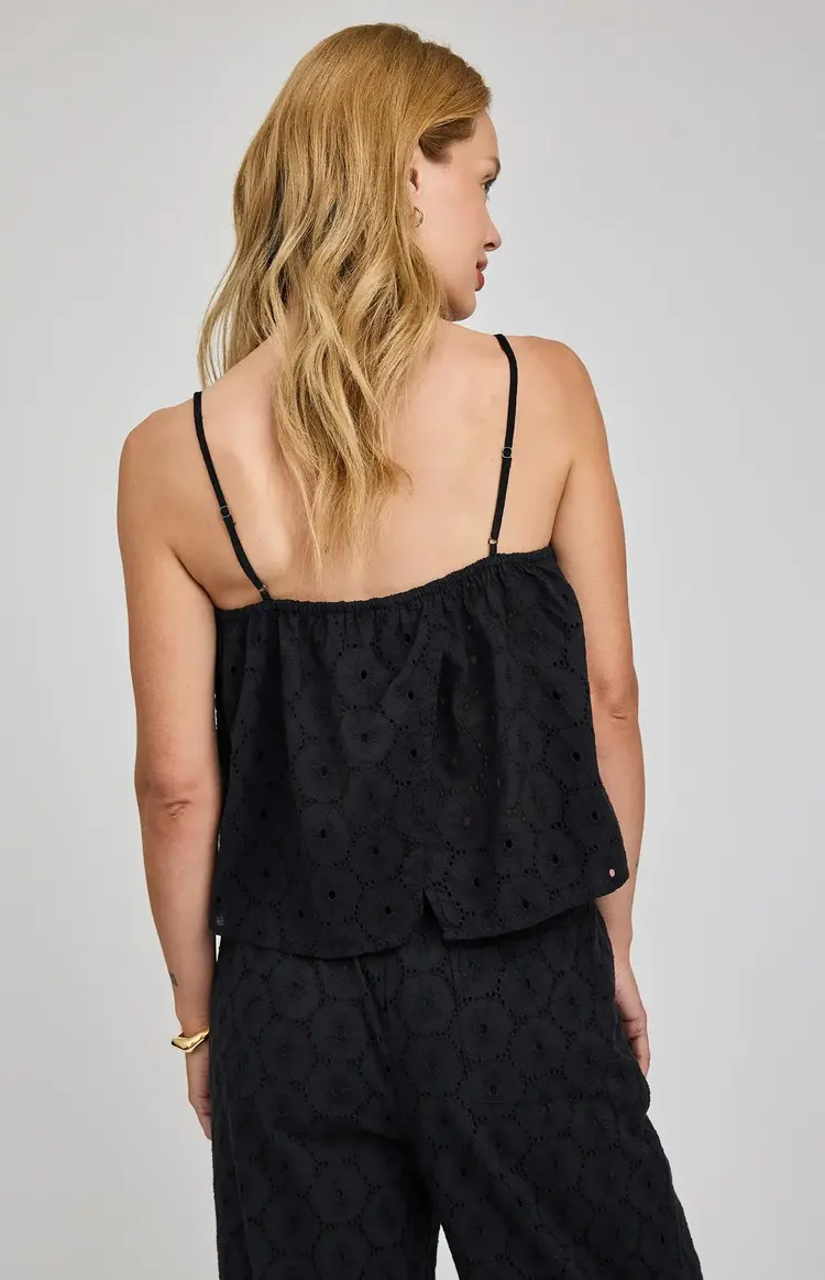 Gentle Fawn Elsie Eyelet Tank Black
