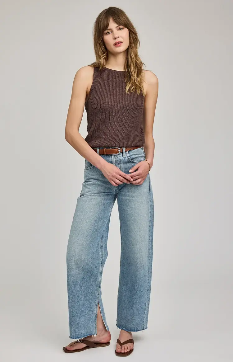 Gentle Fawn Kelsie Knit Tank Heather Espresso