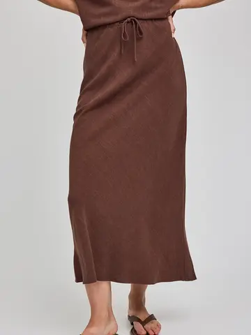 Gentle Fawn Cassia Linen Skirt Espresso