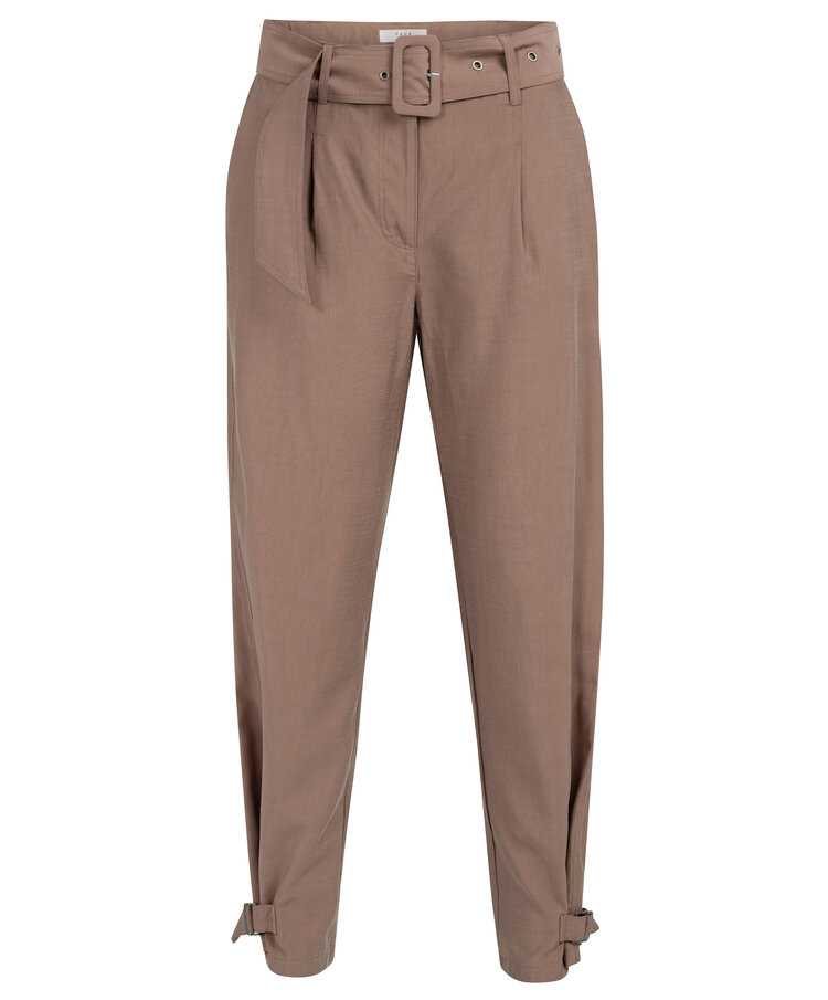 Yaya High Waist Loose Trouser Brownie Brown
