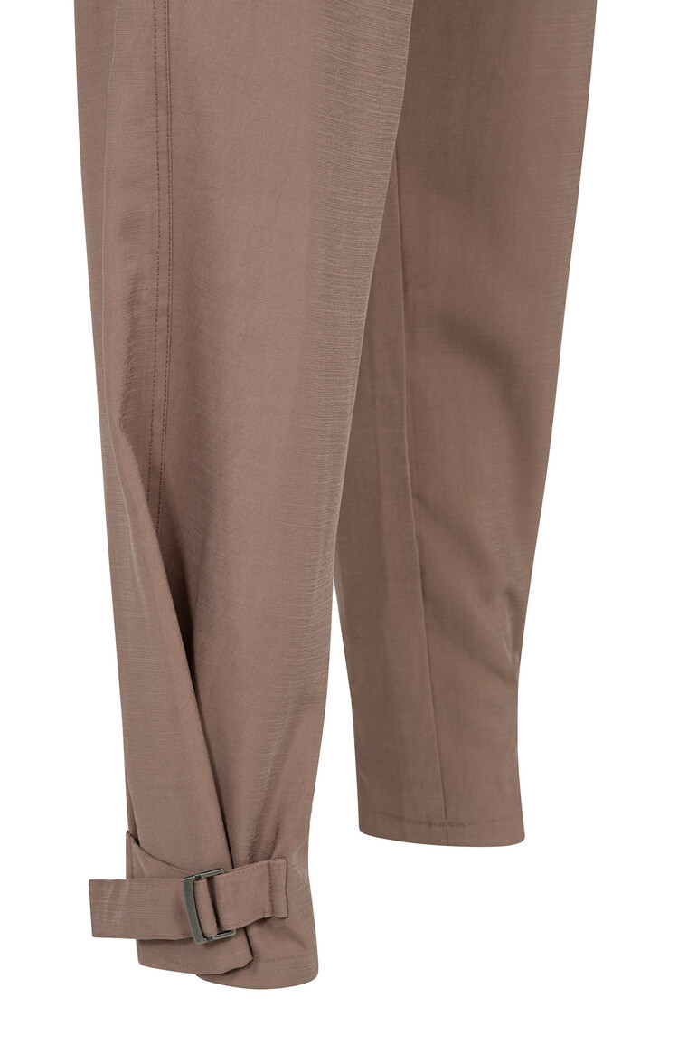 Yaya High Waist Loose Trouser Brownie Brown