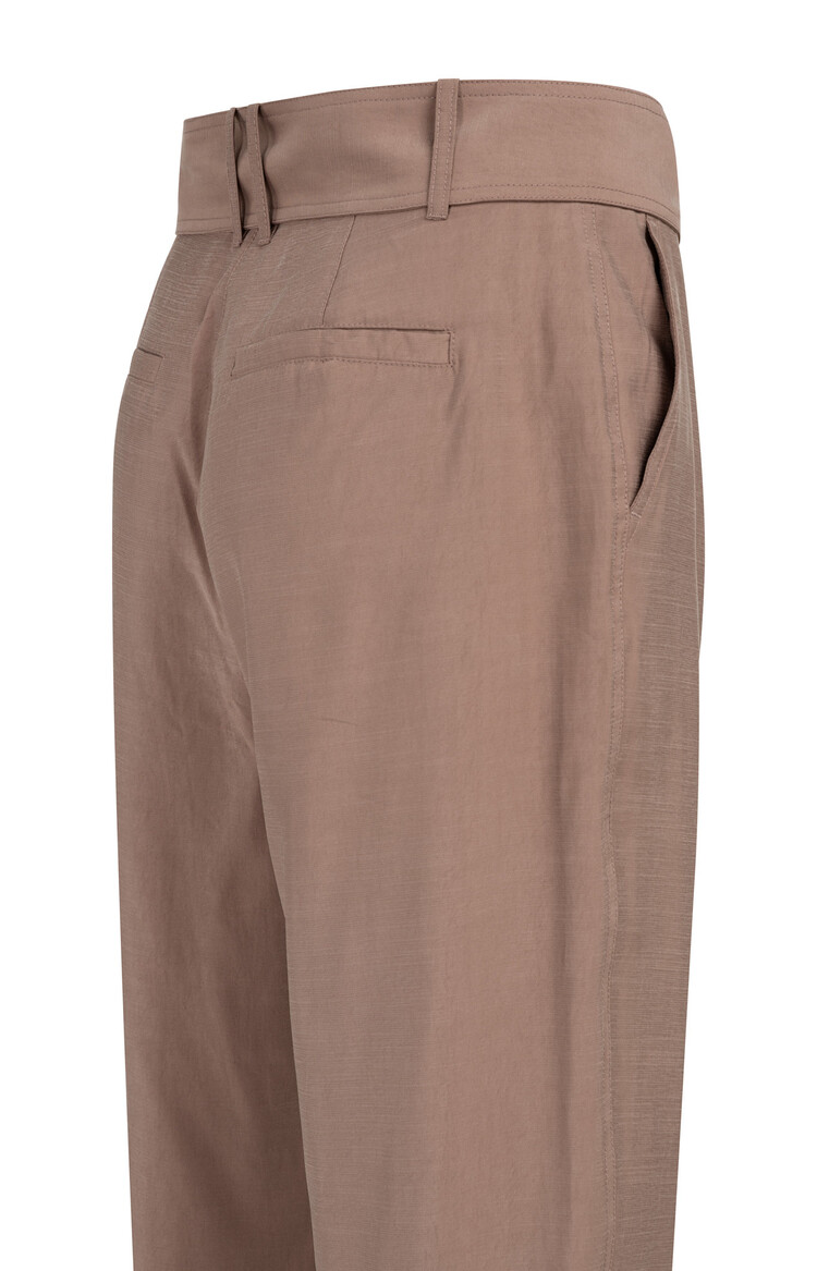 Yaya High Waist Loose Trouser Brownie Brown