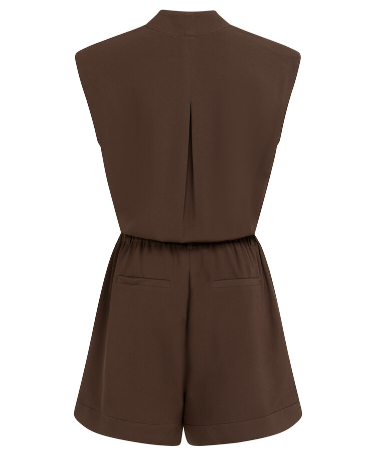 Yaya Sleevless Playsuit Chocolate Martini Brown