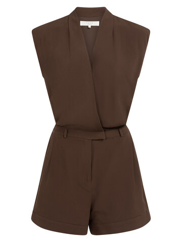 Yaya Sleevless Playsuit Chocolate Martini Brown