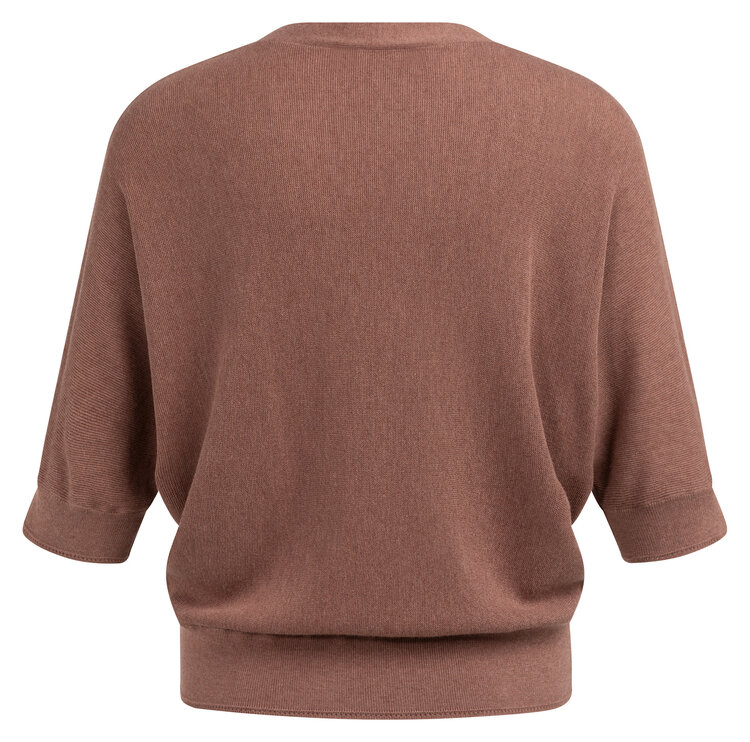 Yaya Batwing Knit Cardigan Burlwood Pink Melange