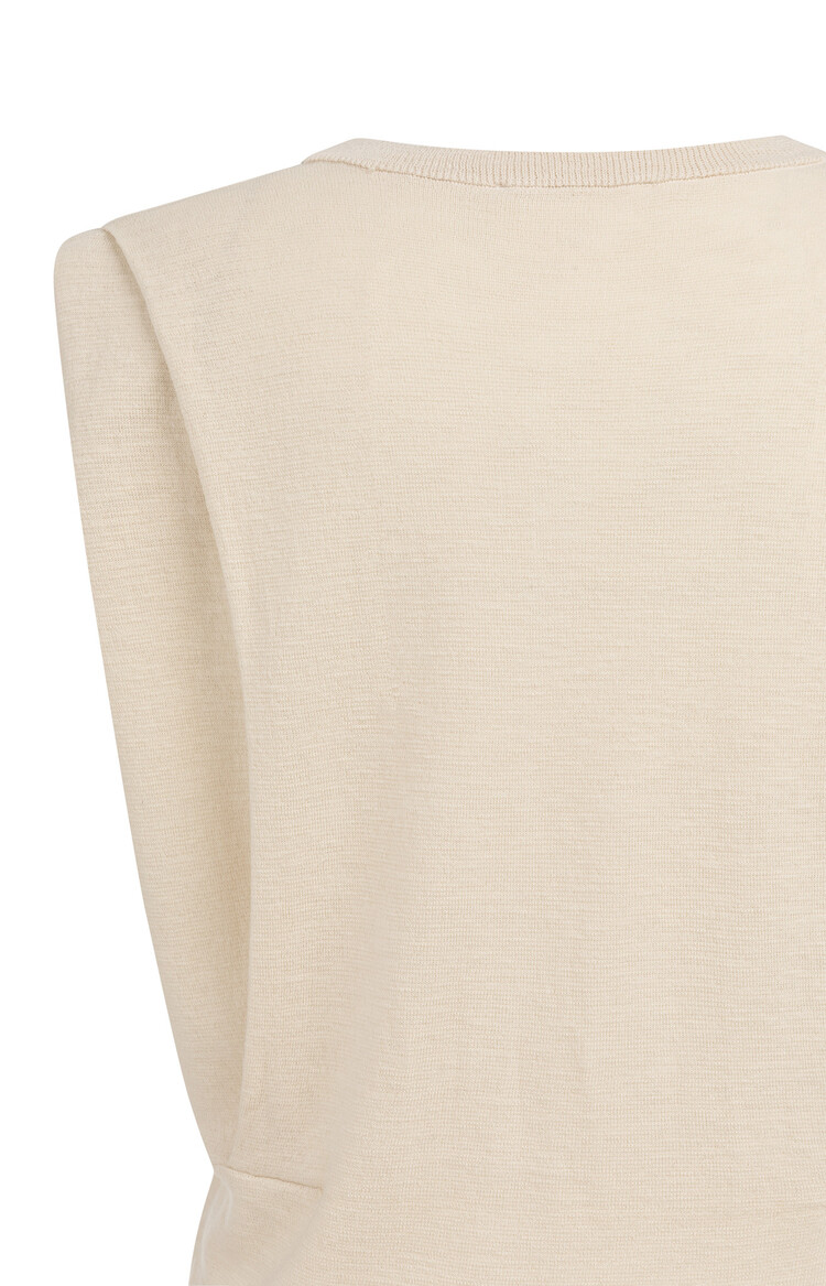 Yaya Shoulder Detail Cardigan Cloud Creme White
