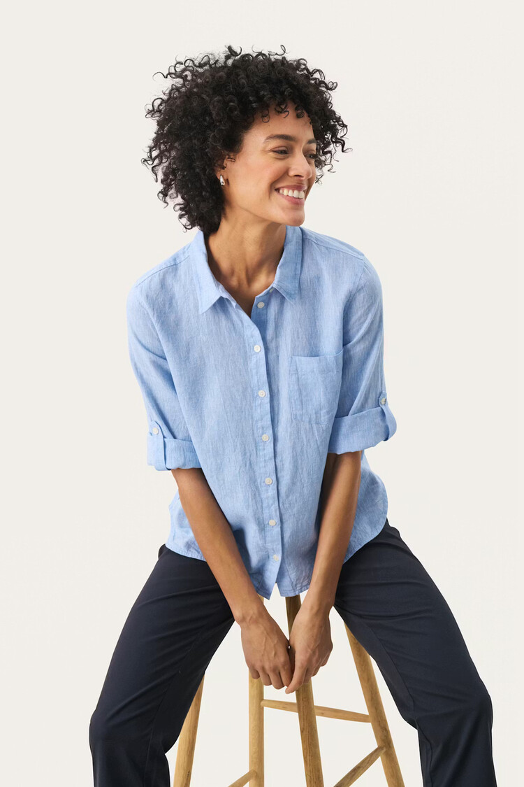 Part Two Cindie Buttondown Shirt Lt. Blue Chambray