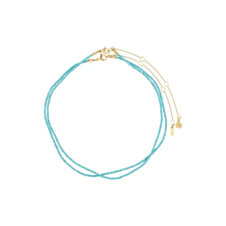 Pilgrim Jewellery HAZE 2-In-1 Set Necklace, Blue/Gold Plated