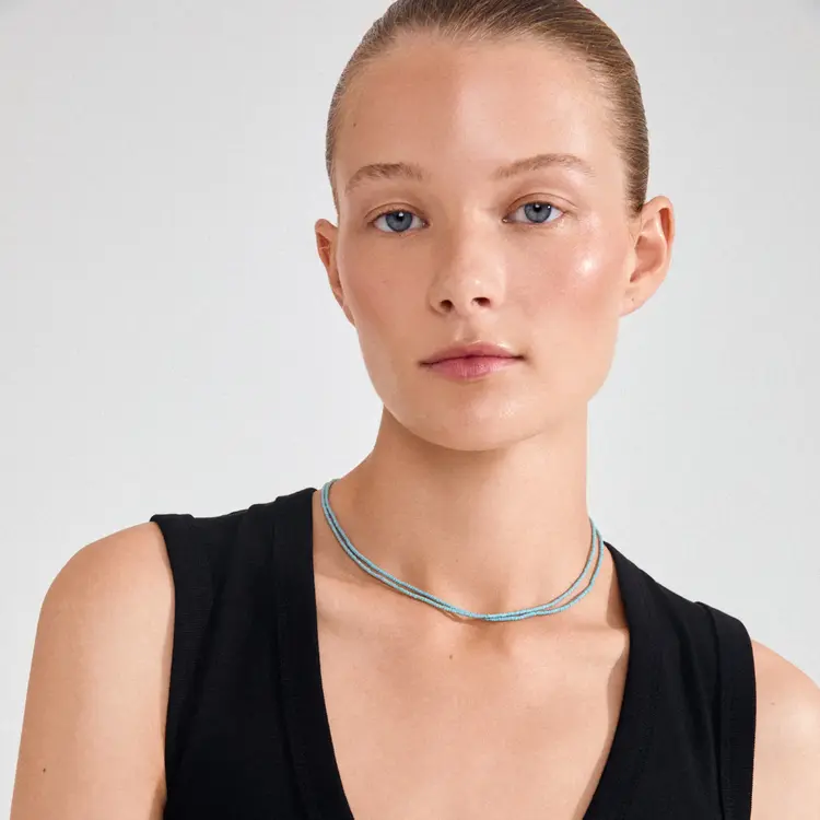 Pilgrim Jewellery HAZE 2-In-1 Set Necklace, Blue/Gold Plated