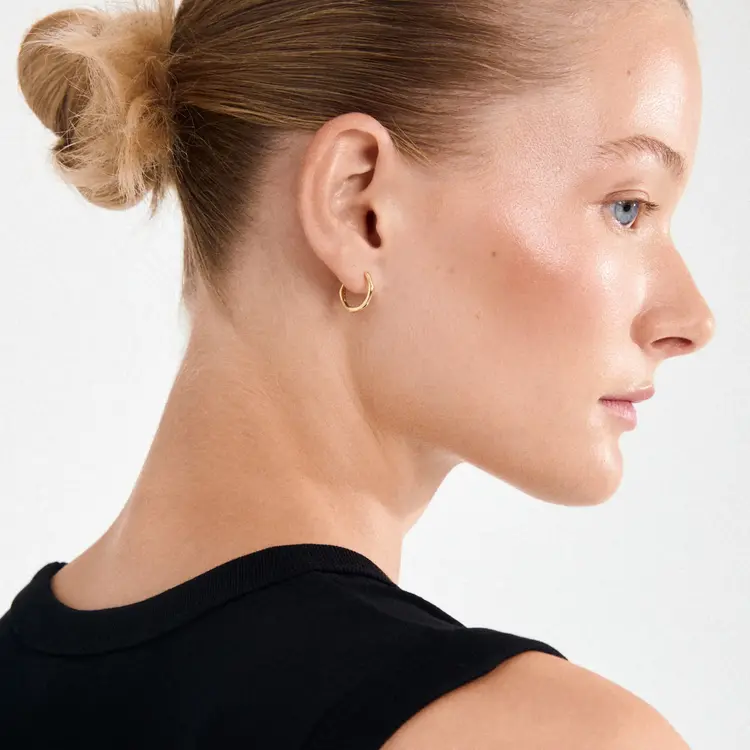 Pilgrim Jewellery NOVA Hoop Earrings Gold Plated