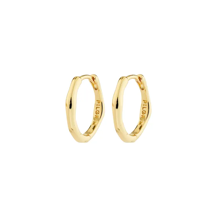 Pilgrim Jewellery NOVA Hoop Earrings Gold Plated