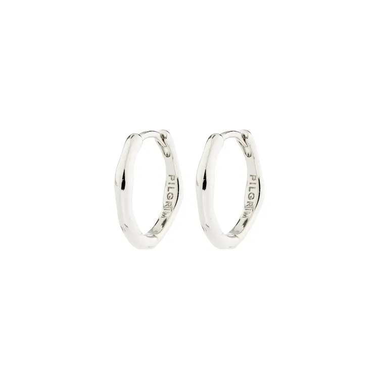 Pilgrim Jewellery NOVA Hoop Earrings Silver Plated