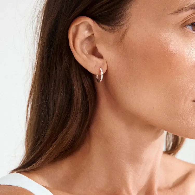 Pilgrim Jewellery NOVA Hoop Earrings Silver Plated