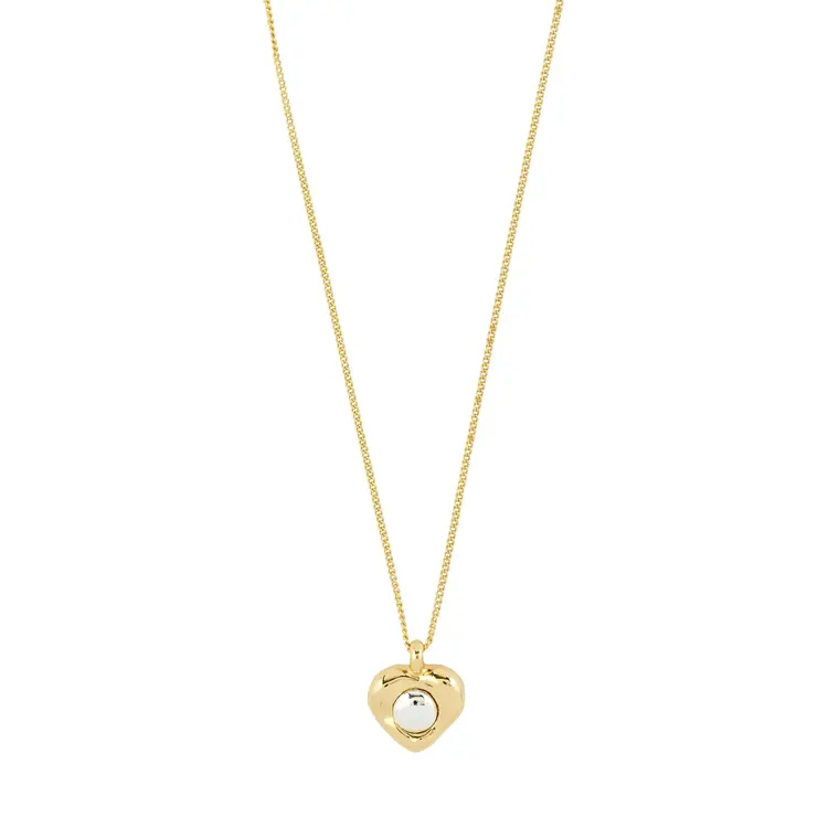 Pilgrim Jewellery NOVA Heart Necklace Gold Plated