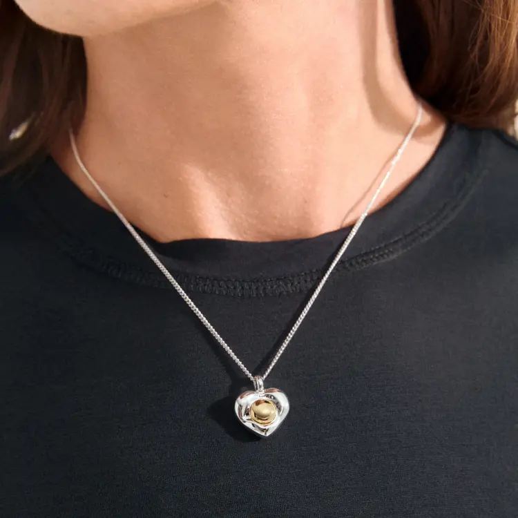 Pilgrim Jewellery NOVA Heart Necklace Silver Plated