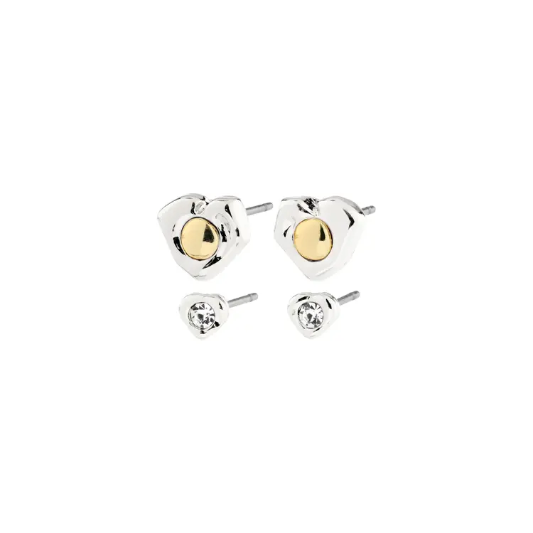 Pilgrim Jewellery NOVA 2-In-1 Set Earrings, Silver Plated