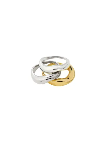 Pilgrim Jewellery NOVA 3-In-1 Set Ring, Silver Plated