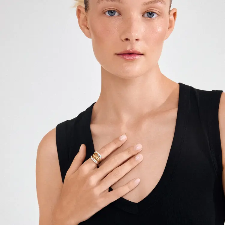 Pilgrim Jewellery NOVA 3-In-1 Set Ring, Silver Plated