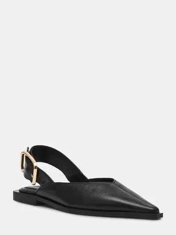 Steve Madden Shay Black Leather Slingback