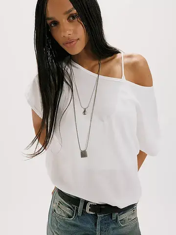 Free People Peggy Tee Clean Ivory