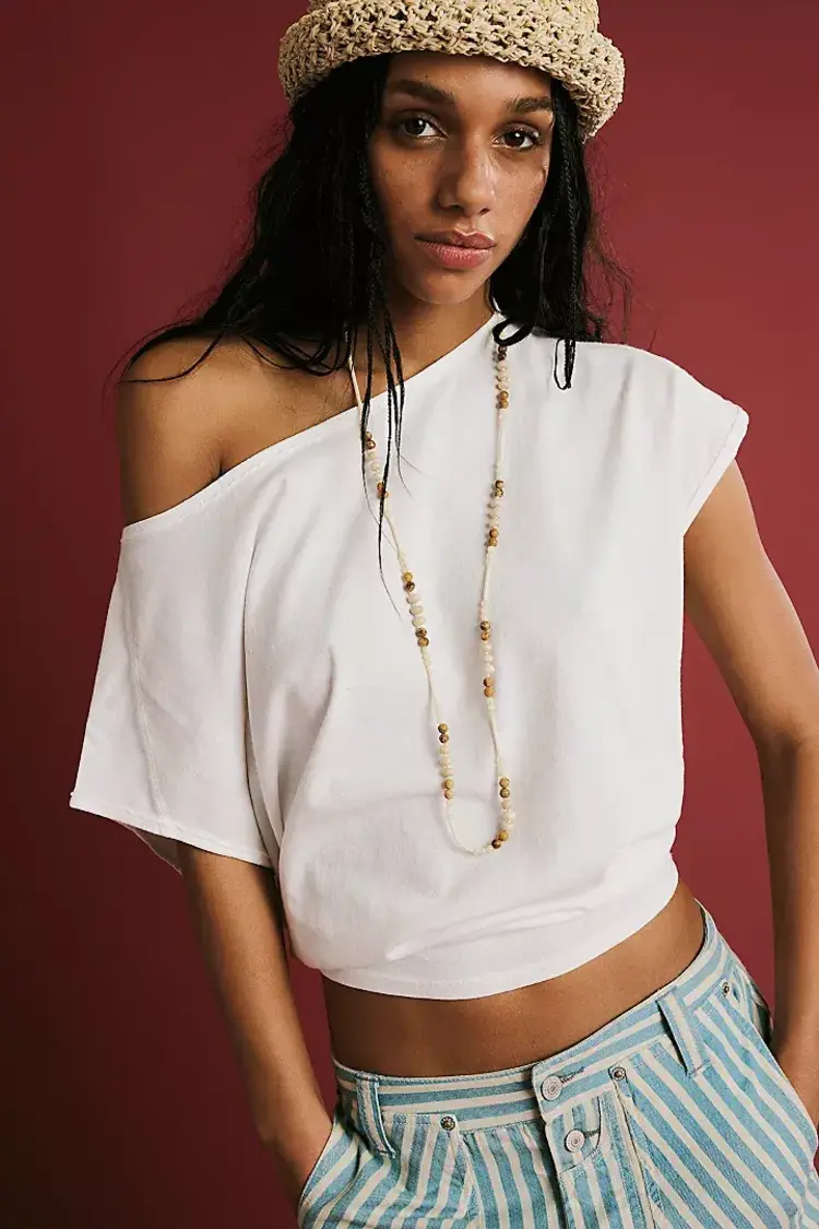 Free People Peggy Tee Clean Ivory