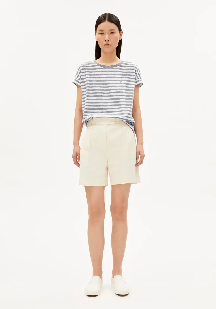Armedangels Idaara Stripes White/Silver Melange