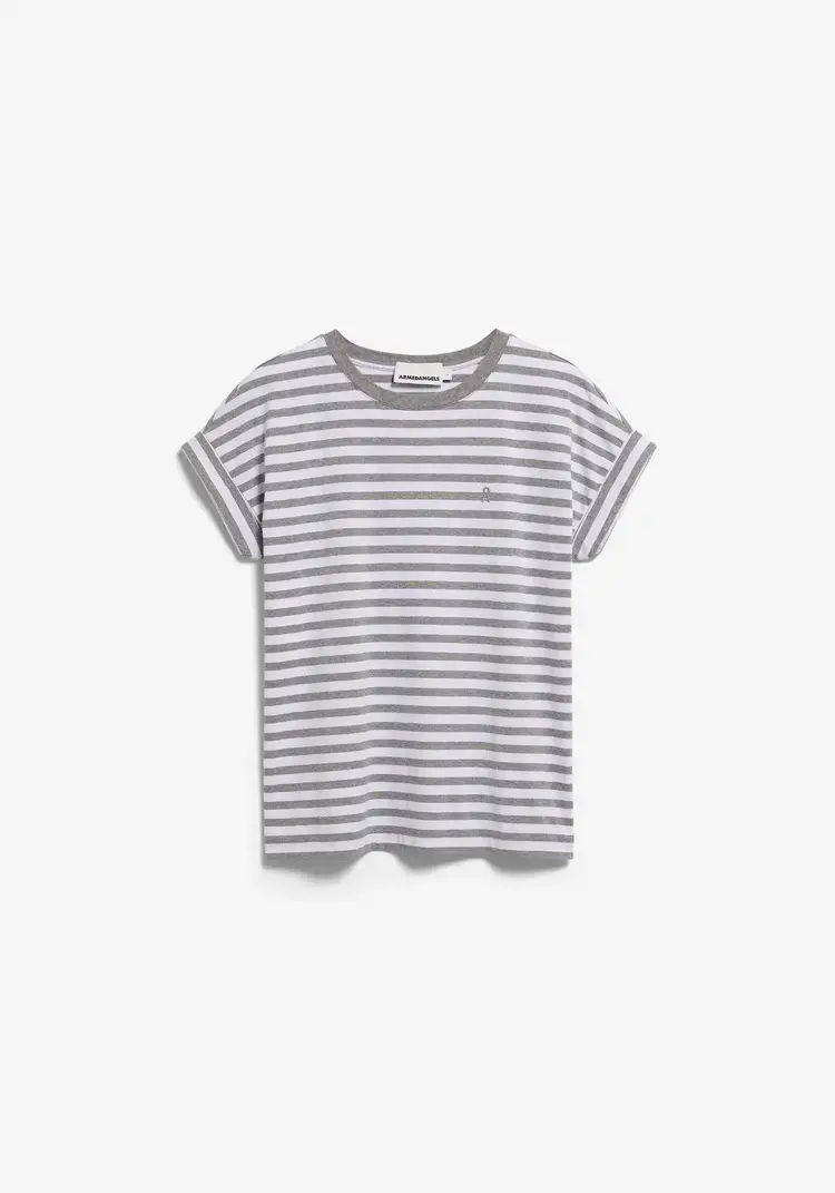 Armedangels Idaara Stripes White/Silver Melange