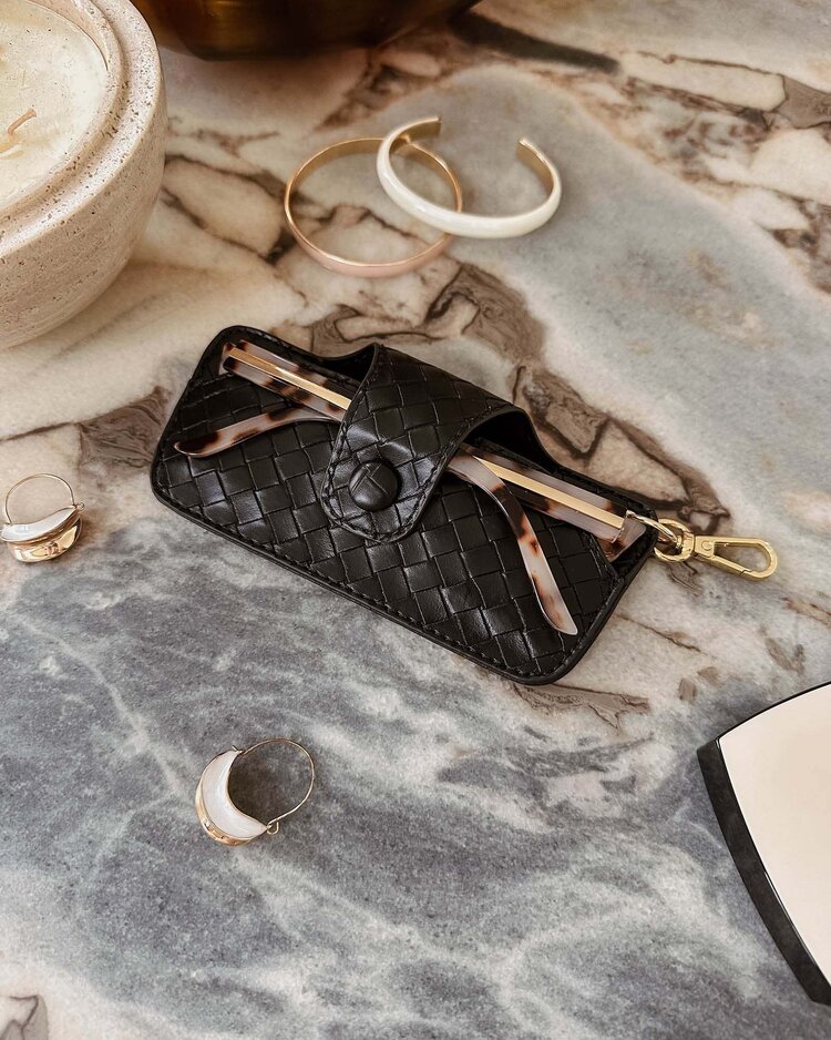Louenhide Skittle Sunglass Case Woven Black